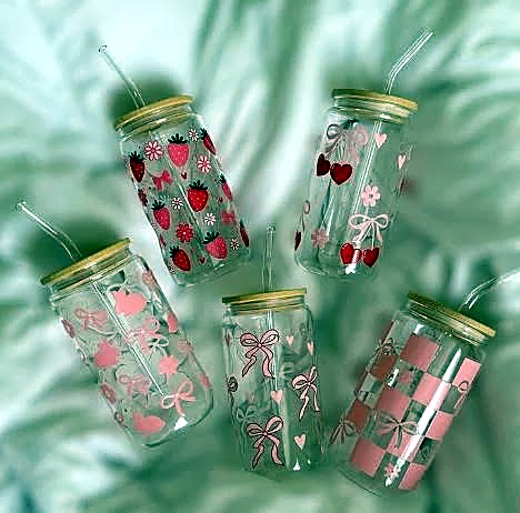 Strawberry Glass Tumblers